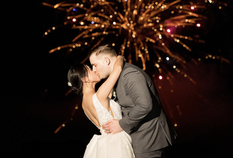 Fireworks at Scotland Run Country Club Wedding